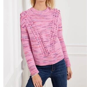 Talbots Chevron Stitch Sweater -Space Dye Size Medium Petite